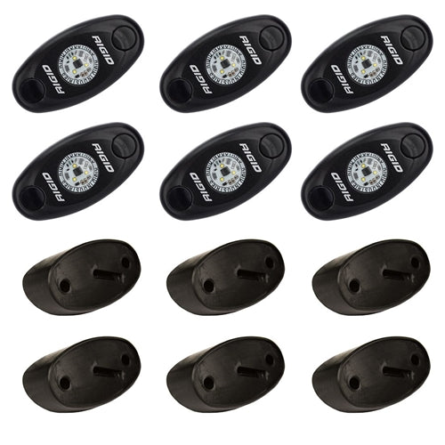 Rigid Industries Rock Light Kit Amber Set of 6 Lights