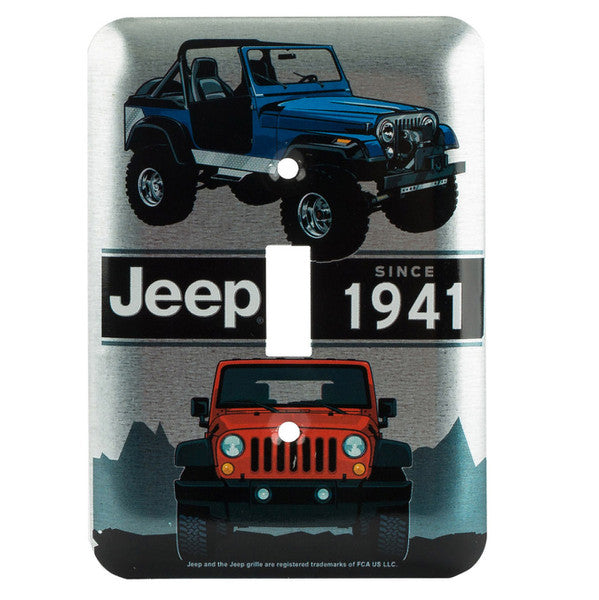 Jeep Collage Embossed Metal Switch Plate