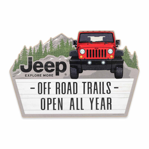 Jeep Off Road Trails Open All Year Wood Wall Decor