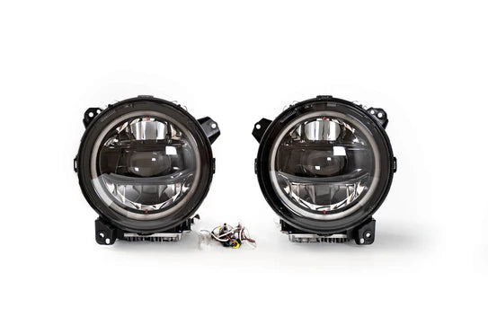 2018-2024 Jeep JL & 2020-2024 Jeep JT LED Headlights Black Housing